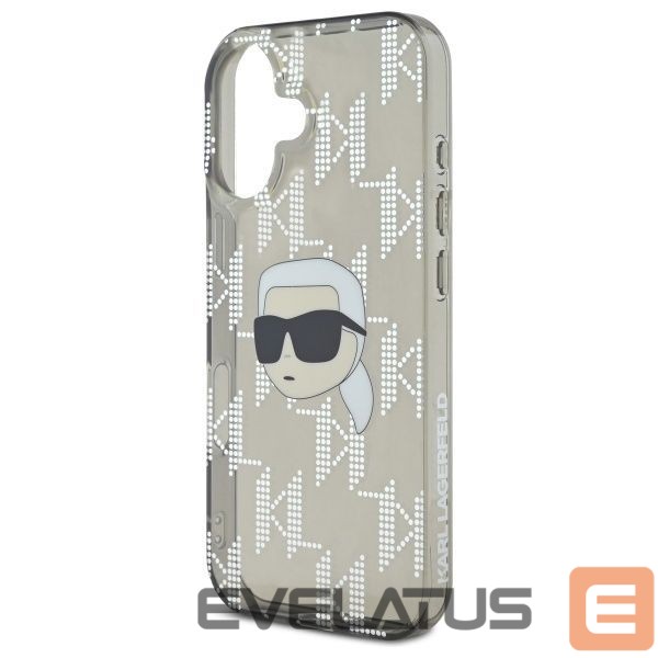 Other Phone Accessory Karl Lagerfeld Karl Lagerfeld IML Karl Head Electroplated iPhone 16 Case - Black