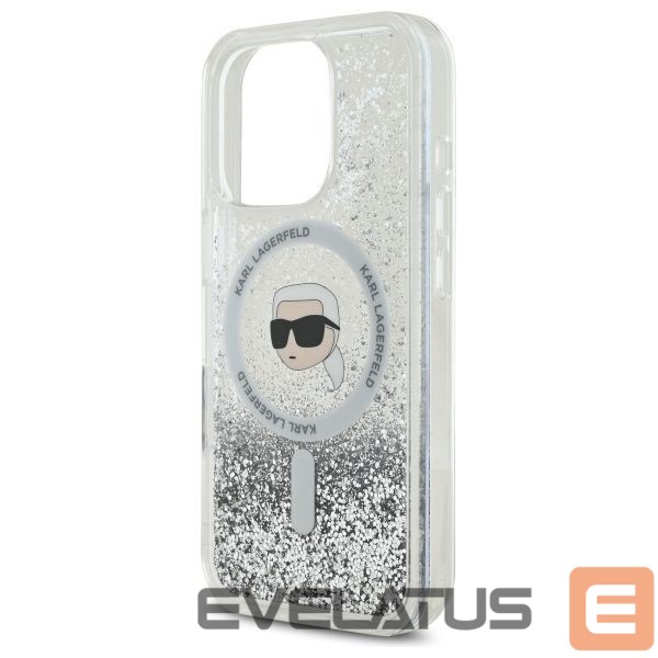 Other Phone Accessory Karl Lagerfeld Karl Lagerfeld Liquid Glitter Karl Head Magsafe Case for iPhone 16 Pro - Clear