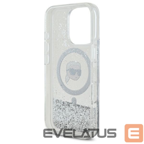 Other Phone Accessory Karl Lagerfeld Karl Lagerfeld Liquid Glitter Karl Head Magsafe Case for iPhone 16 Pro - Clear