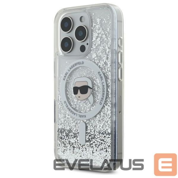 Other Phone Accessory Karl Lagerfeld Karl Lagerfeld Liquid Glitter Karl Head Magsafe Case for iPhone 16 Pro - Clear