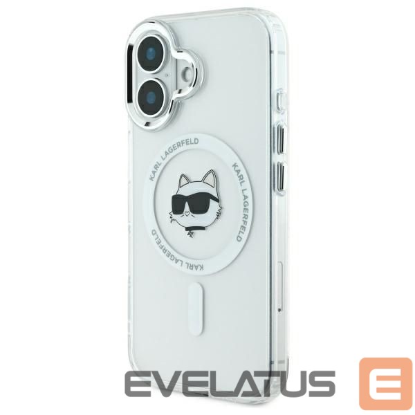 Other Phone Accessory Karl Lagerfeld Karl Lagerfeld IML Metal Choupette Head MagSafe case for iPhone 16 Plus - white