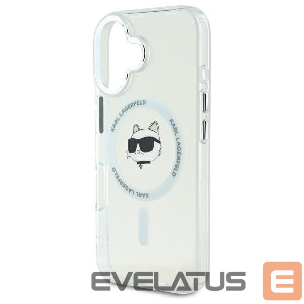 Other Phone Accessory Karl Lagerfeld Karl Lagerfeld IML Metal Choupette Head MagSafe case for iPhone 16 Plus - white
