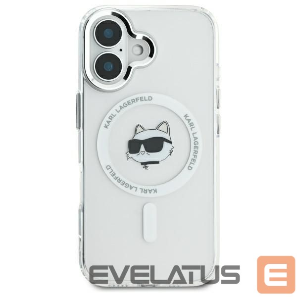 Other Phone Accessory Karl Lagerfeld Karl Lagerfeld IML Metal Choupette Head MagSafe case for iPhone 16 Plus - white