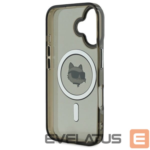 Other Phone Accessory Karl Lagerfeld Karl Lagerfeld IML Metal Choupette Head MagSafe iPhone 16 Plus Case - Black