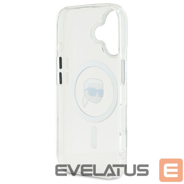 Other Phone Accessory Karl Lagerfeld Karl Lagerfeld IML Metal Karl Head MagSafe Case for iPhone 16 Plus - White