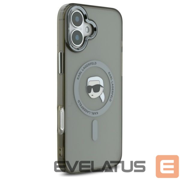 Other Phone Accessory Karl Lagerfeld Karl Lagerfeld IML Metal Karl Head MagSafe iPhone 16 Plus Case - Black