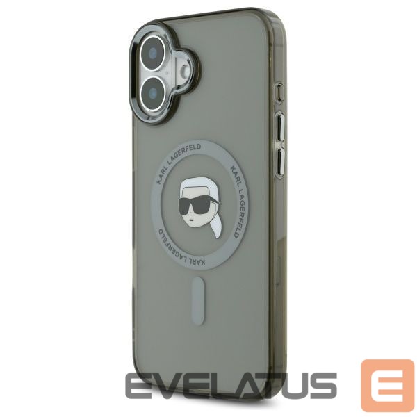 Other Phone Accessory Karl Lagerfeld Karl Lagerfeld IML Metal Karl Head MagSafe iPhone 16 Plus Case - Black