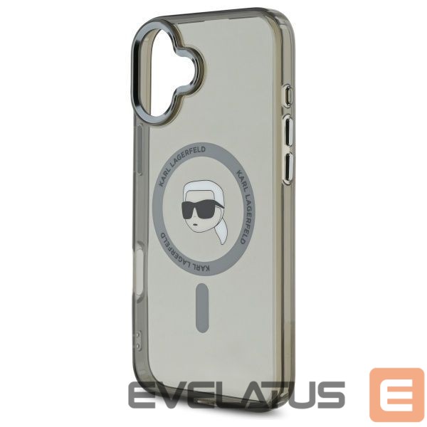 Other Phone Accessory Karl Lagerfeld Karl Lagerfeld IML Metal Karl Head MagSafe iPhone 16 Plus Case - Black