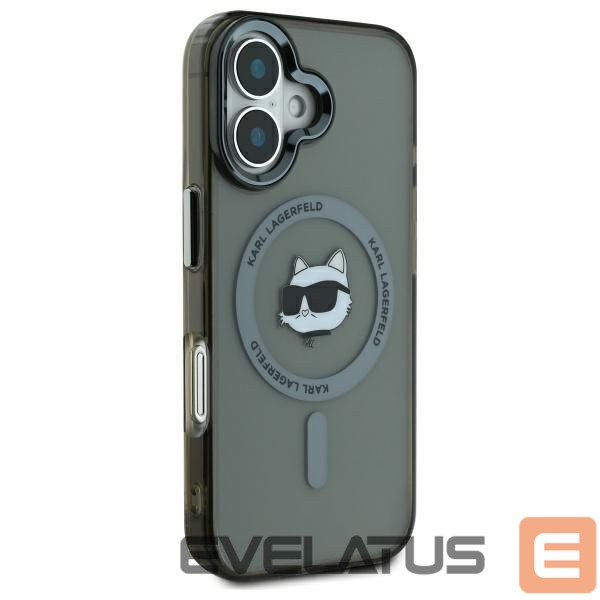Other Phone Accessory Karl Lagerfeld Karl Lagerfeld IML Metal Choupette Head MagSafe iPhone 16 Case - Black