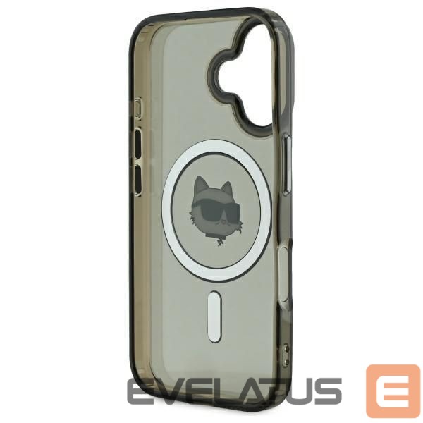 Other Phone Accessory Karl Lagerfeld Karl Lagerfeld IML Metal Choupette Head MagSafe iPhone 16 Case - Black