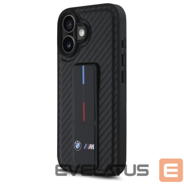 Other Phone Accessory BMW BMW M Grip Stand Smooth and Carbon case for iPhone 16 - black