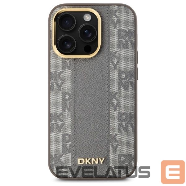 Other Phone Accessory DKNY DKNY Leather Checkered Mono Pattern MagSafe iPhone 14 Pro Case - Beige
