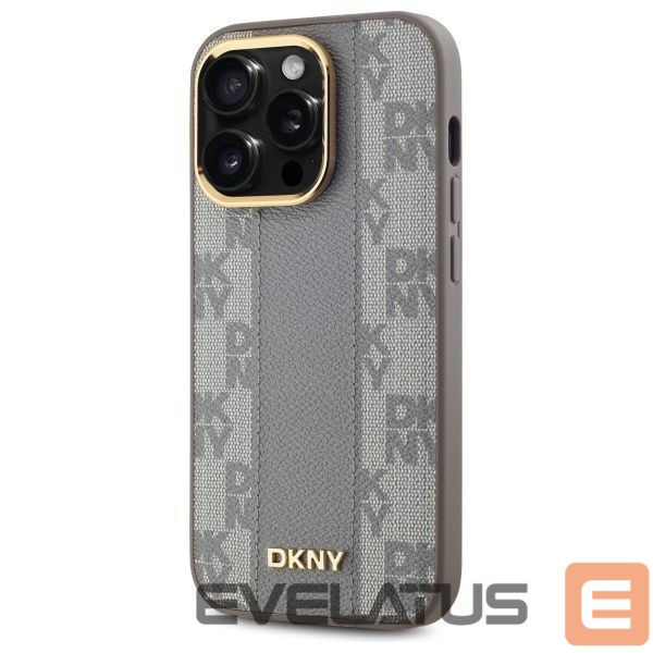 Other Phone Accessory DKNY DKNY Leather Checkered Mono Pattern MagSafe iPhone 14 Pro Case - Beige