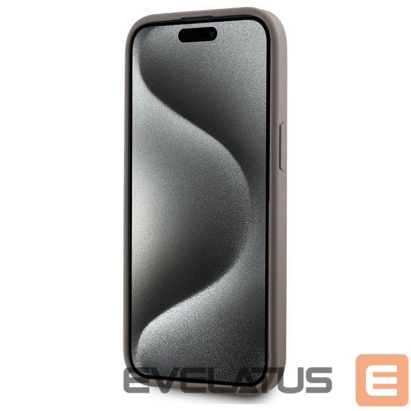 Other Phone Accessory DKNY DKNY Leather Checkered Mono Pattern MagSafe iPhone 15 Plus Case - Beige