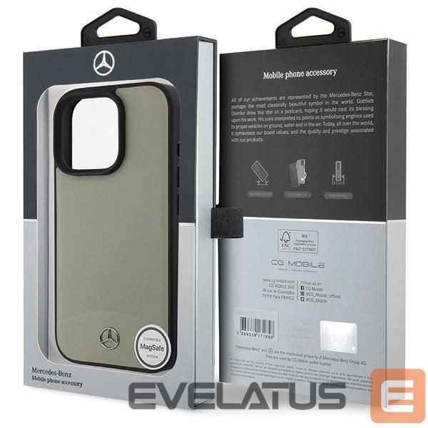 Other Phone Accessory Mercedes-Benz Mercedes MB Textured and Plain Leather MagSafe case for iPhone 16 Pro Max - beige