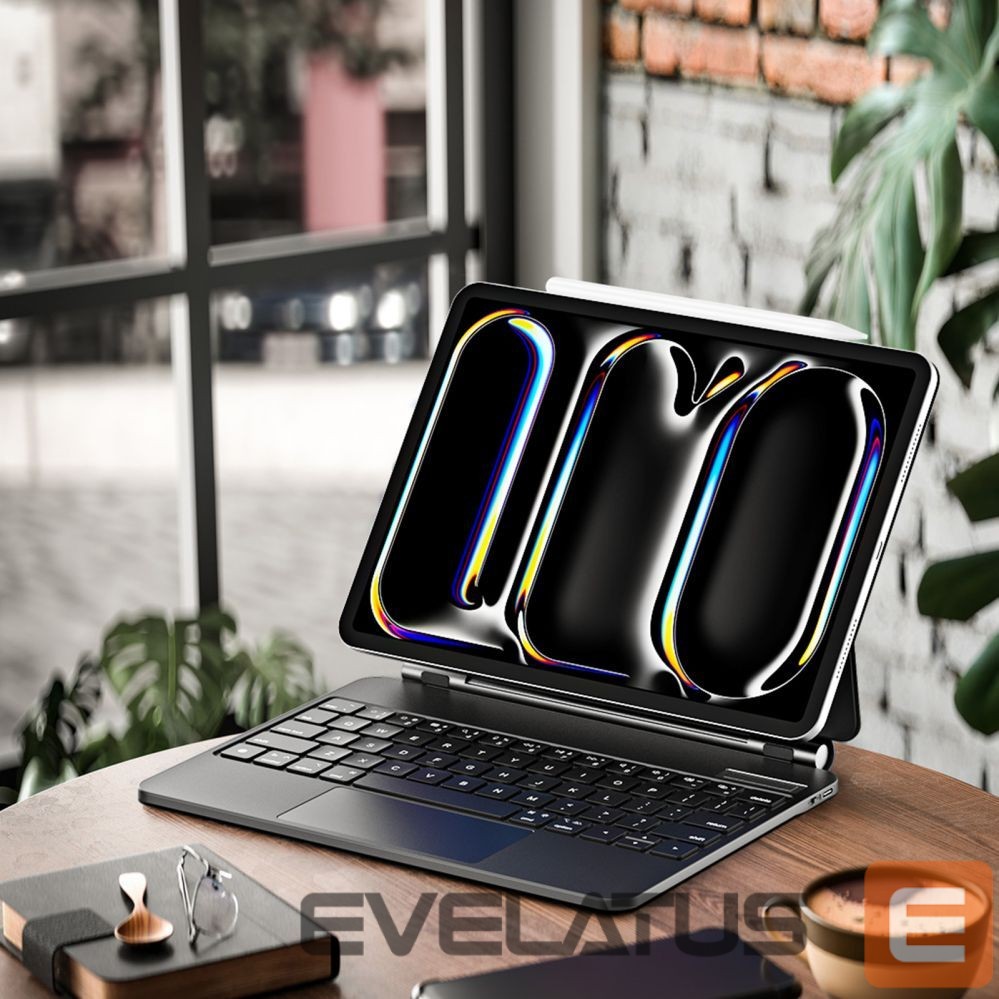 Back panel cover Dux Ducis Dux Ducis Keyboard (MK Series) Case with Bluetooth Keyboard for iPad Pro 11" 2024 - Black