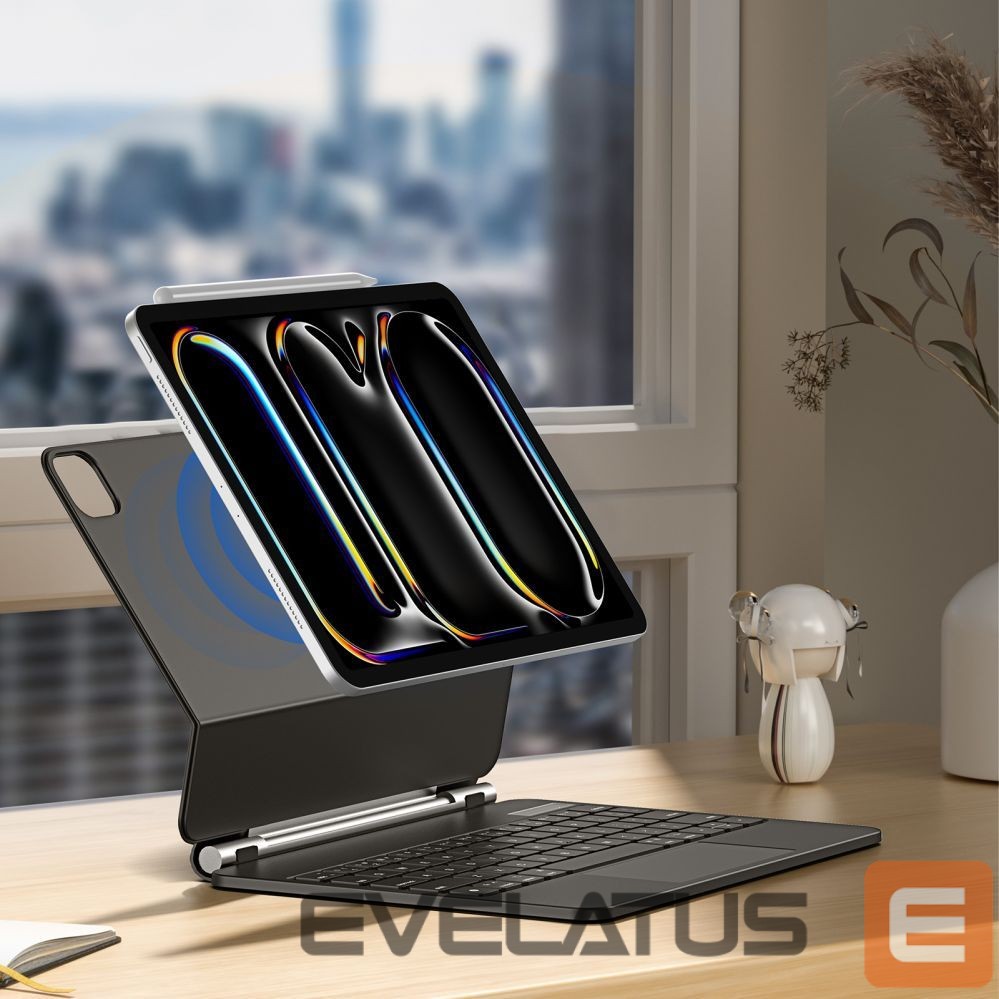 Back panel cover Dux Ducis Dux Ducis Keyboard (MK Series) Case with Bluetooth Keyboard for iPad Pro 11" 2024 - Black