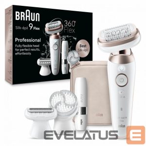 Epilator Braun  SES9-360 Silk épil 9 Flex 3D, White/Rose | 