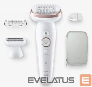 Epilator Braun Epilator | SES9-030 Silk épil 9 | Operating time (max) 50 min | Number of power levels 2 | Wet & Dry | White/Rose