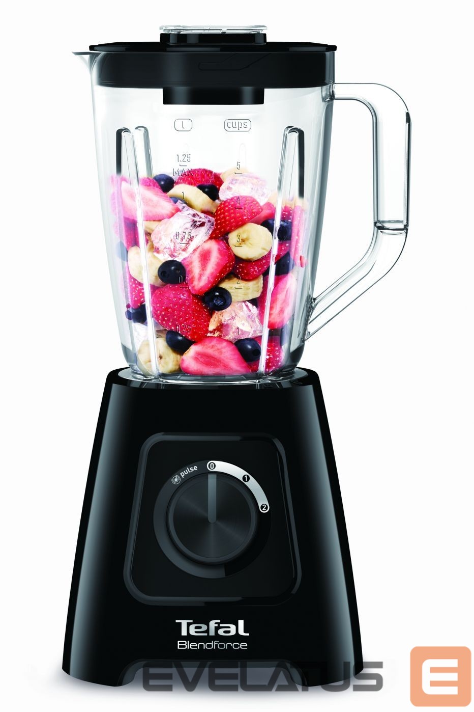 Mixers and blenders TEFAL Blender BL420838 BlendForce Tabletop, 600 W, Jar material Plastic, Jar capacity 1.25 L, Ice crushing, Black