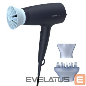 Health care Philips  Hair Dryer BHD360/20 2100 W, Number of temperature settings 6, Ionic function, Diffuser nozzle, Black/Blue 