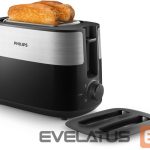 Toster Philips  Toaster HD2517/90 Daily Collection Power 830 W, Number of slots 2, Housing material Plastic, Black/Stainless Steel 