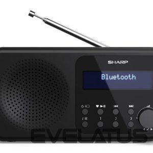Interactive solution Sharp  DR-P420(BK) Tokyo Portable Digital Radio, FM/DAB/DAB+, Bluetooth 5.0, USB or Battery Powered, Midnight Black 