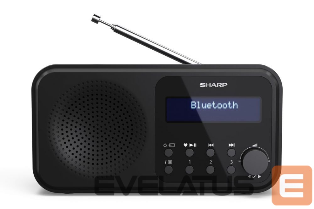 Interactive solution Sharp DR-P420(BK) Tokyo Portable Digital Radio, FM/DAB/DAB+, Bluetooth 5.0, USB or Battery Powered, Midnight Black