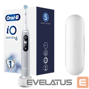 Toothbrush Oral-B  Toothbrush iO Series 6 Rechargeable, For adults, Number of brush heads included 1, Number of teeth brushing modes 5, Grey Opal 
