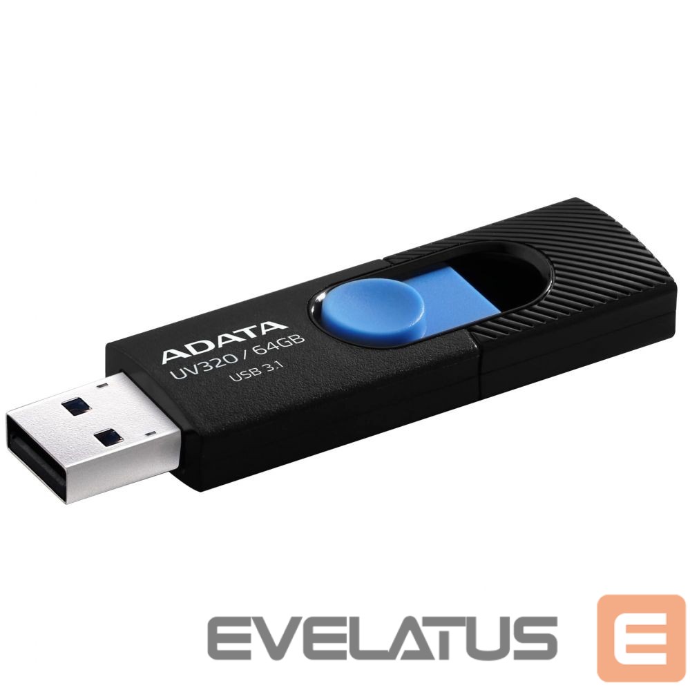 Flash drive ADATA AUV320 64GB USB Flash Drive, Black/Blue