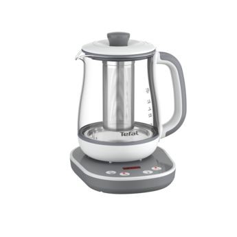 Teapot TEFAL BJ551B10 Tastea Kettle, Glass, Grey/White