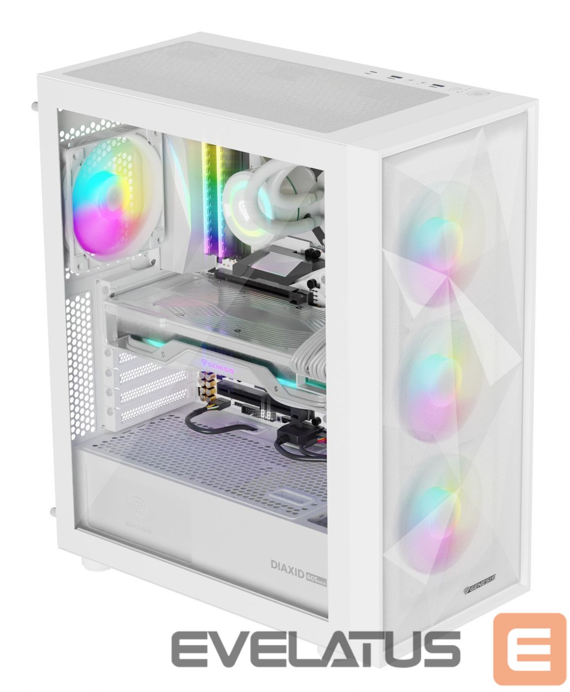 Computer components Natec NATEC Genesis PC Case Diaxid 605 white