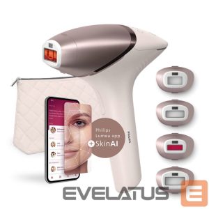 Epilator Philips  IPL Hair Removal Device with SenseIQ | BRI977/00 Lumea 9900 Series | Bulb lifetime (flashes) 450.000 | Number of power levels 5 | Rose 