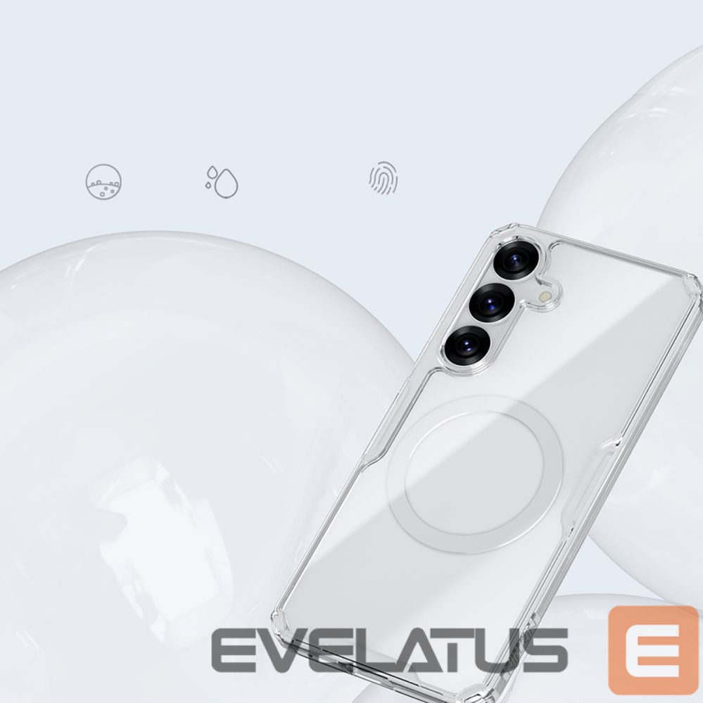 Back panel cover Nillkin Nillkin Nature TPU Pro Magnetic Case with MagSafe for Samsung S25+ - White