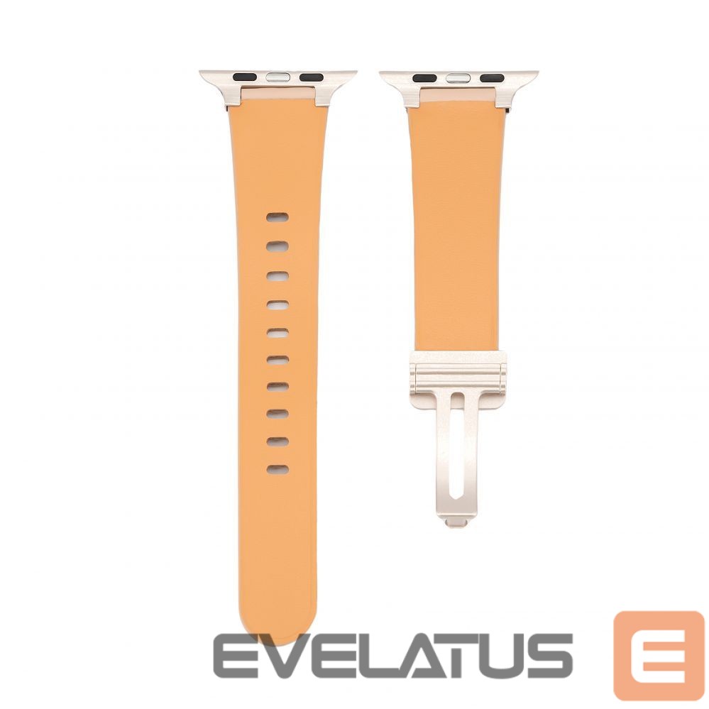 Strap Connect Watch 42/44/45mm Single loop buckle leather Watch Straps Rose pink