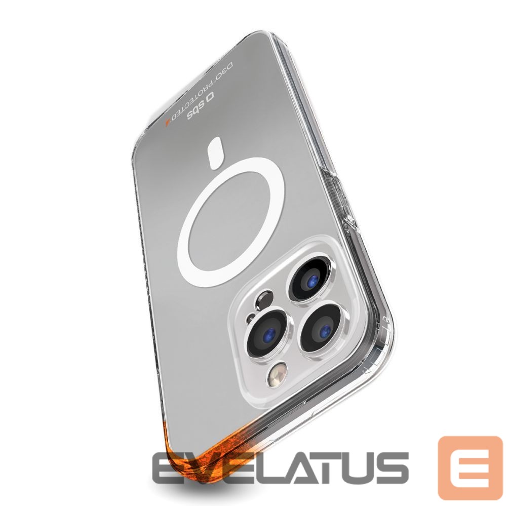 Back panel cover SBS SBS D3O MagSafe Case for iPhone 15 Pro Max - Clear