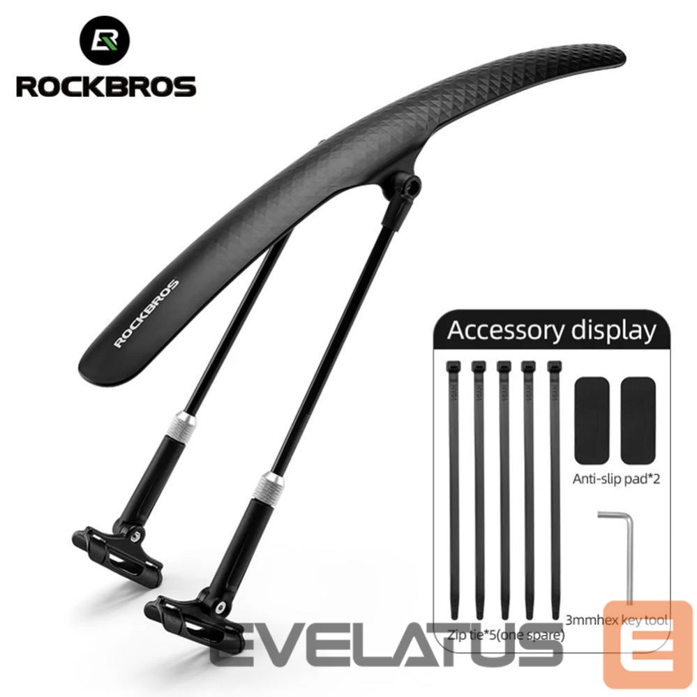 Bicycle accessory Rockbros Rockbros 28210007001 bicycle fender, universal, adjustable - black