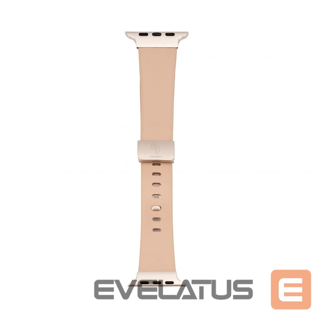 Strap Connect Watch 42/44/45mm Single loop buckle leather Watch Straps Rose pink