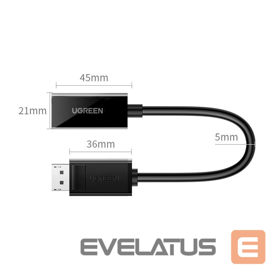 Cable Ugreen MM137 40363 DisplayPort (Male) to HDMI (Female) 4K/1080p Adapter - Black Black