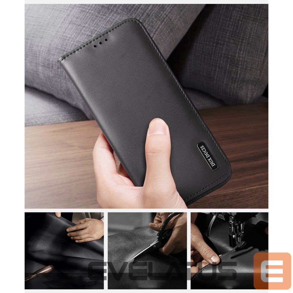 Back panel cover Dux Ducis Dux Ducis Hivo Samsung Galaxy S25 Edge Case with Flip and RFID Protection - Black