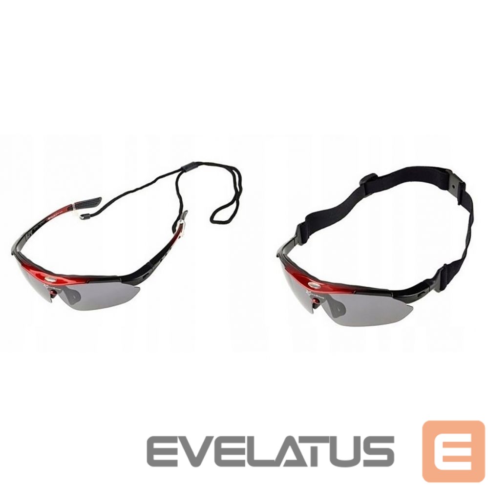 Bicycle accessory Rockbros Rockbros 10001 polarizing cycling glasses - black and red