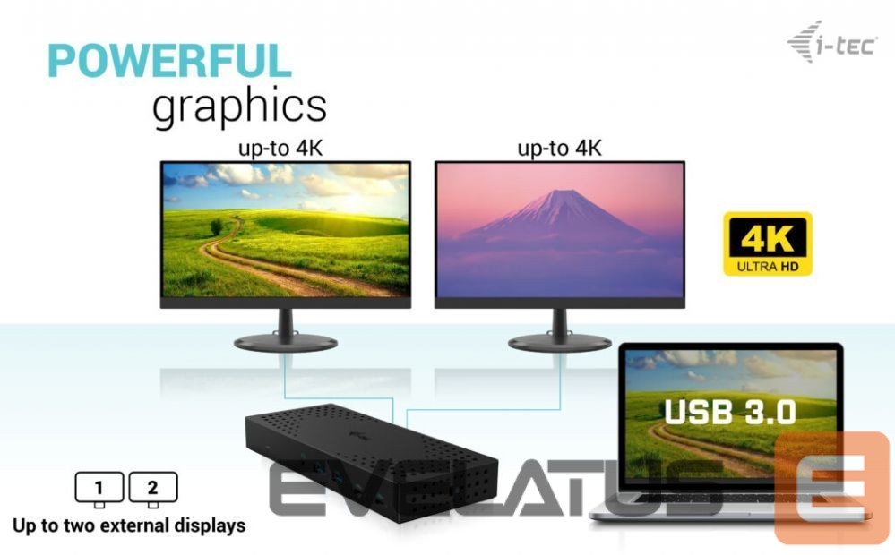 Computer accessories I-TEC I-TEC USB3.0/USB-C/TB 3x4K Dock G2 PD100