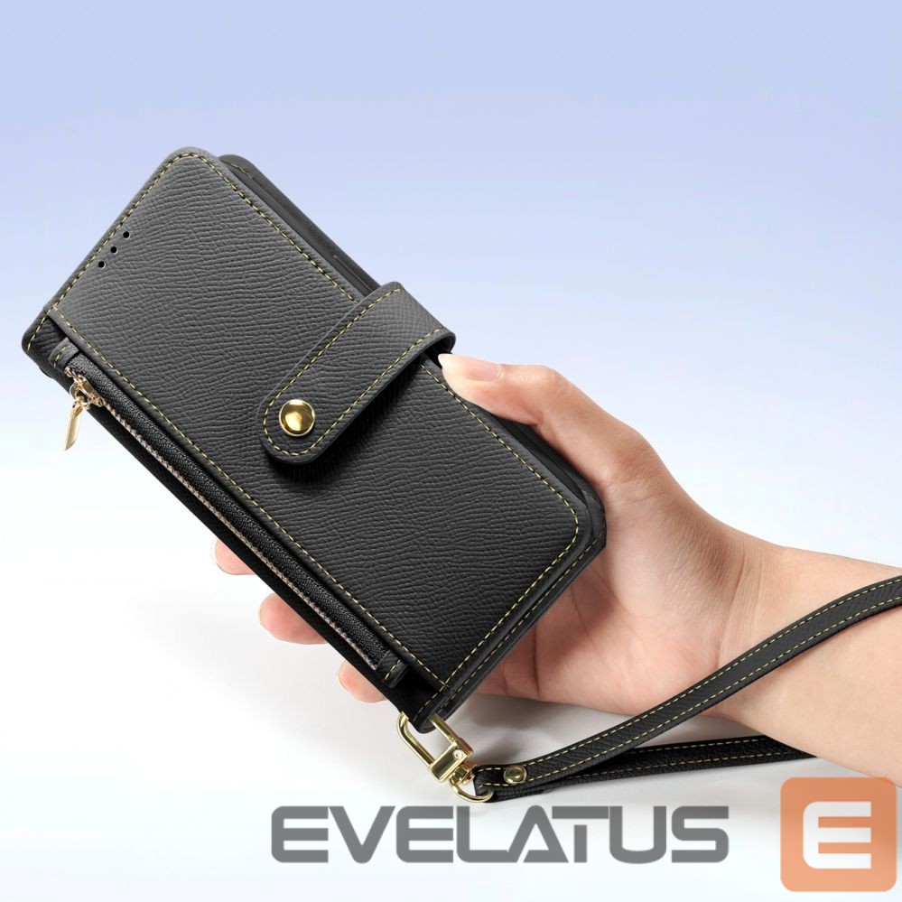 Back panel cover Dux Ducis Dux Ducis Lawa Leather Case for iPhone 15 Pro - Black