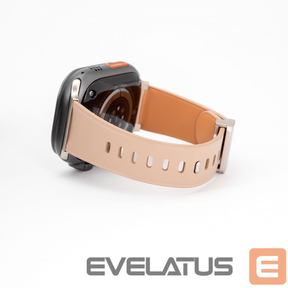 Strap Connect Watch 42/44/45mm Single loop buckle leather Watch Straps Rose pink