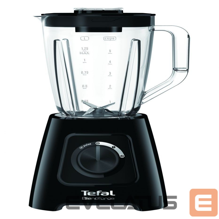 Mixers and blenders TEFAL Blender BL420838 BlendForce Tabletop, 600 W, Jar material Plastic, Jar capacity 1.25 L, Ice crushing, Black