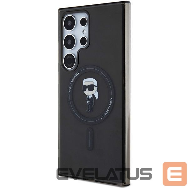 Back panel cover Karl Lagerfeld Karl Lagerfeld IML Ikonik MagSafe Case for Samsung Galaxy S24 Ultra - Black
