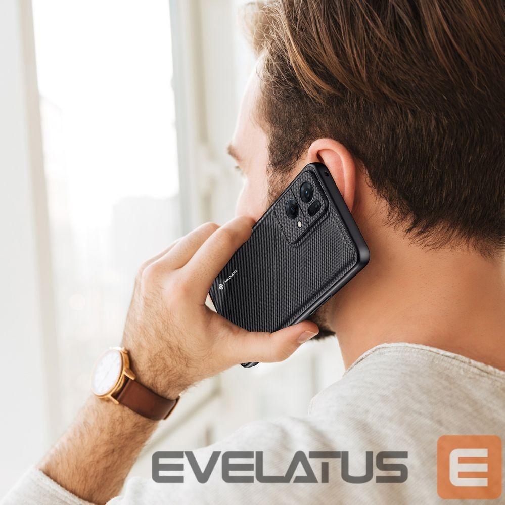 Back panel cover Dux Ducis Dux Ducis Fino case cover covered with nylon material Oppo Reno7 Pro 5G black