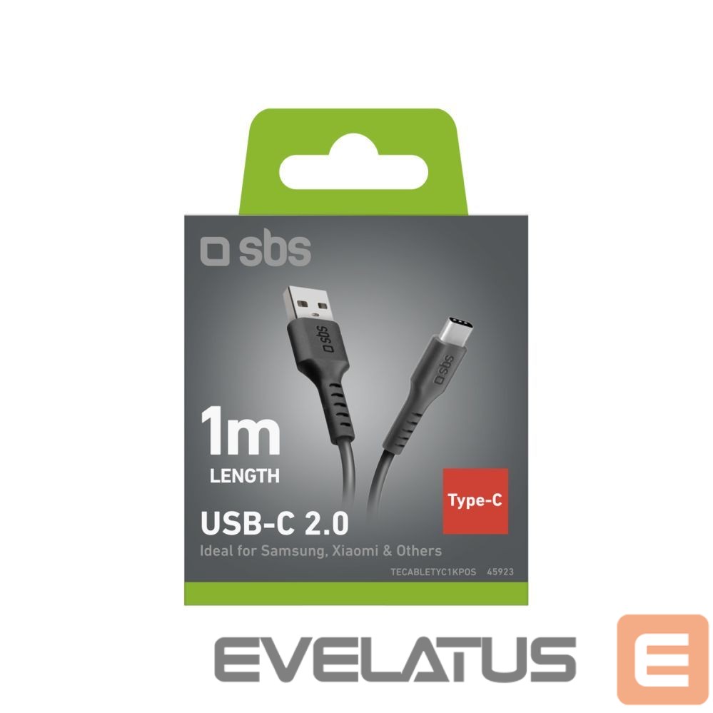 Cable SBS SBS TECABLETYC1KPOS USB-A - USB-C Cable 1m - Black