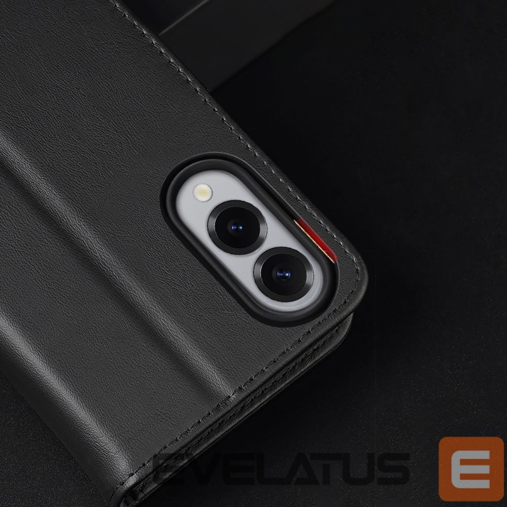 Back panel cover Dux Ducis Dux Ducis Hivo Samsung Galaxy S25 Edge Case with Flip and RFID Protection - Black