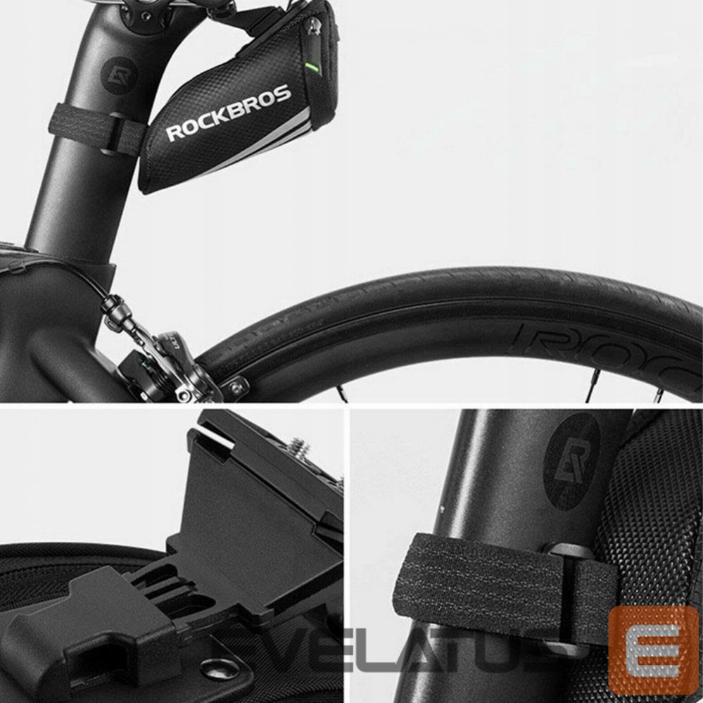Bicycle accessory Rockbros Rockbros C28 bicycle bag under the saddle - black